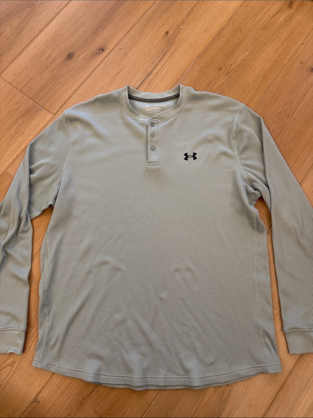 Under Armour Men's Long-Sleeve Thermal Henley Shirt - Light Sage